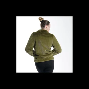 Bomber BETTA CORRADI VERDE MUSCHIO IN ECOPELLICCIA