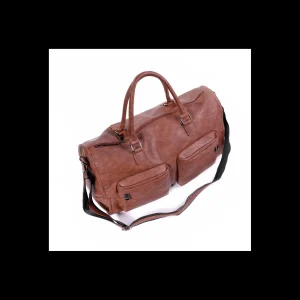 Borsone unisex eco-pelle colore marrone