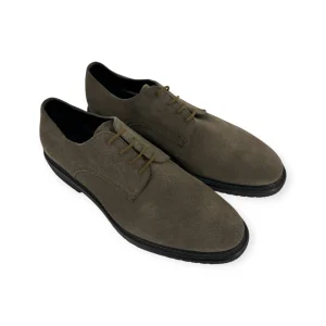 CESARE PACIOTTI STRINGATA UOMO IN CAMOSCIO COLOR VERDE MILITARE