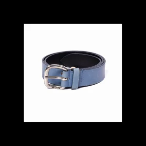 Cintura Cesare Paciotti 4US in pelle blu cielo