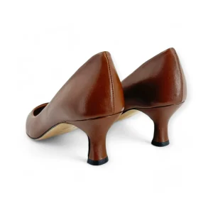 DECOLLETE' DONNA CON TACCO BASSO IN PELLE MILU' MILANO