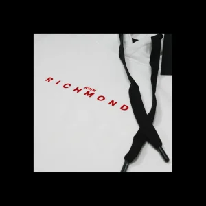 Felpa con cappuccio Richmond con logo di colore Rosso