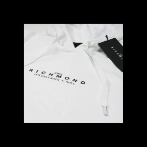 Felpa con cappuccio Richmond basic con logo stampato