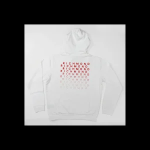 Felpa con cappuccio Richmond con logo di colore Rosso