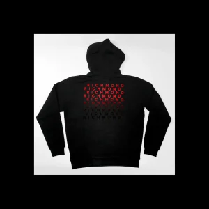 Felpa con cappuccio Richmond con logo di colore Rosso