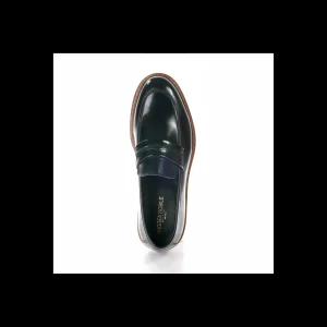 Mocassino Andrea Nobile in pelle lucida di colore nero