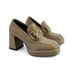 MOCASSINO CON TACCO IN PELLE MILU' MILANO