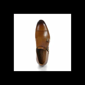 Mocassino doppia fibbia Andrea Nobile color cuoio