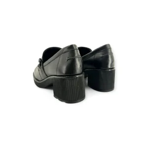 MOCASSINO IN PELLE CON TACCO CON CATENA APPLICATA MGN COLLECTION