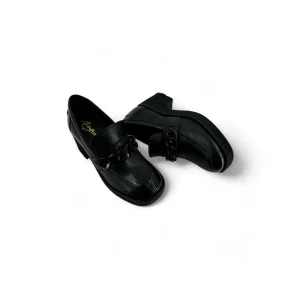 MOCASSINO IN PELLE CON TACCO CON CATENA APPLICATA MGN COLLECTION