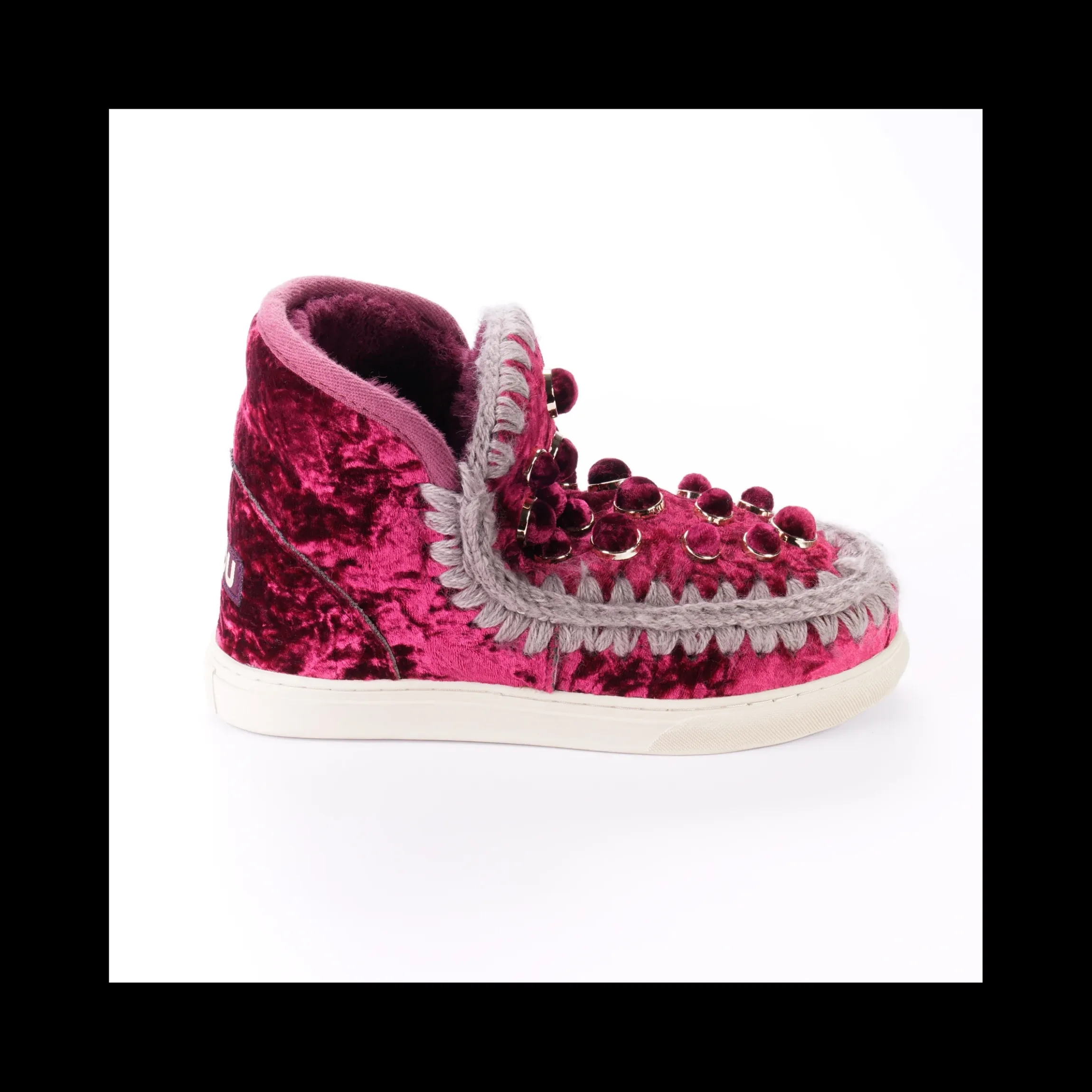 MOU ESKIMO COLORE BORDO' CON APPLICAZIONI