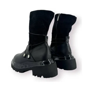 PIERFRANCESCO VINCENTI BOOT NERO PELLE VELLUTO