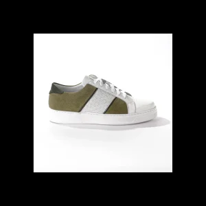 Sneakers Andrea Nobile in pelle e camoscio traforato