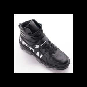 SNEAKERS DSQUARED2 ICON BASKET ALTE IN PELLE