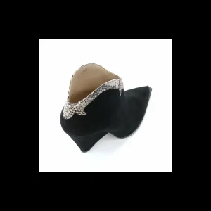 Tronchetto camperos Osvaldo Rossi in camoscio Nero